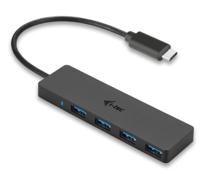 Hub USB I-TEC USB-C Slim HUB 4x USB 3.0 20 cm kabel USB-C C31HUB404